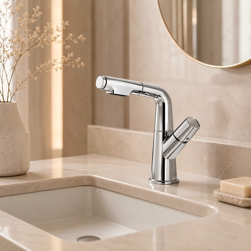 Pull Out Basin Mixer Faucet — view 1