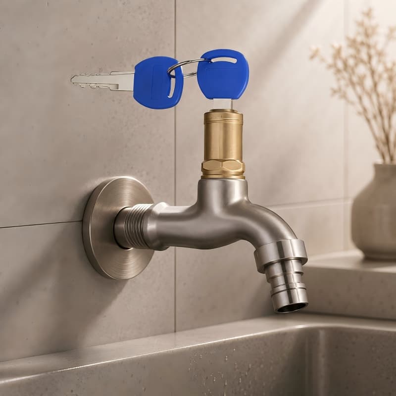 Quick-Open Faucet with Key — view 1