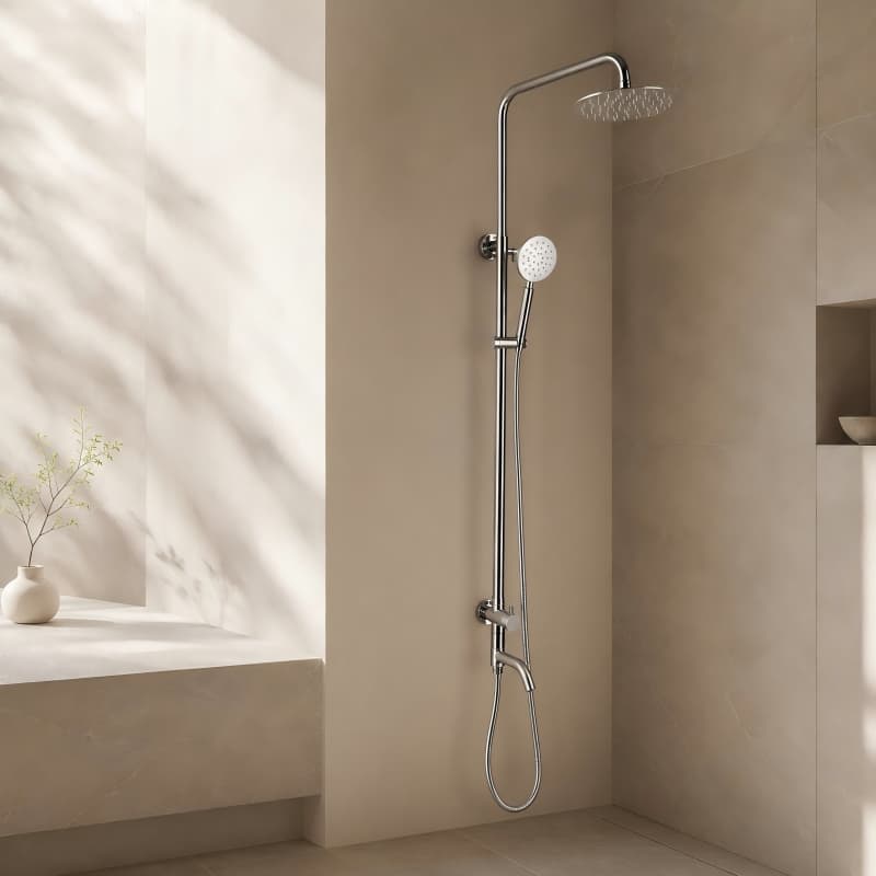 Single Function Chrome Rain Shower Set