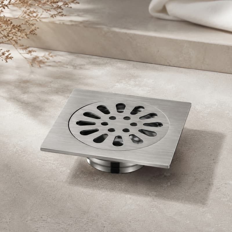 Square Stainless Steel Anti-Odor Floor Drain — view 1