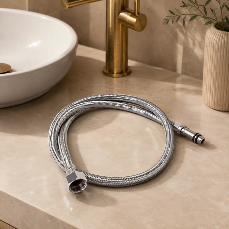 Stainless Steel Braided Pull-Out Faucet Hose — view 1