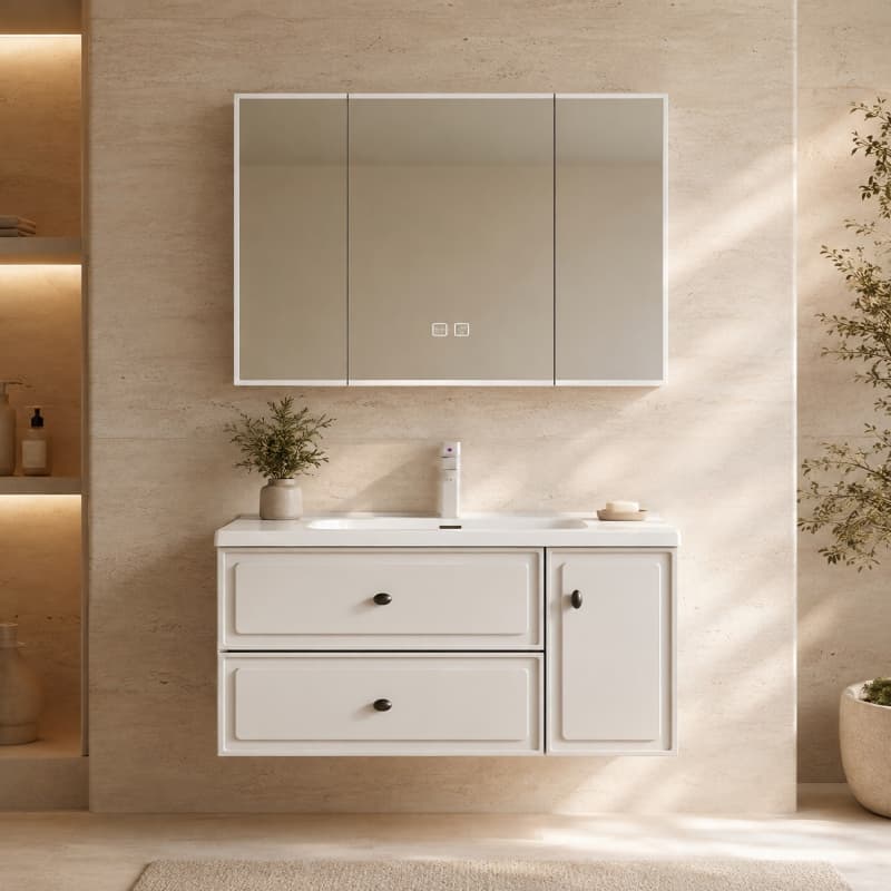 French-Style Honeycomb Aluminum Bathroom Vanity Set