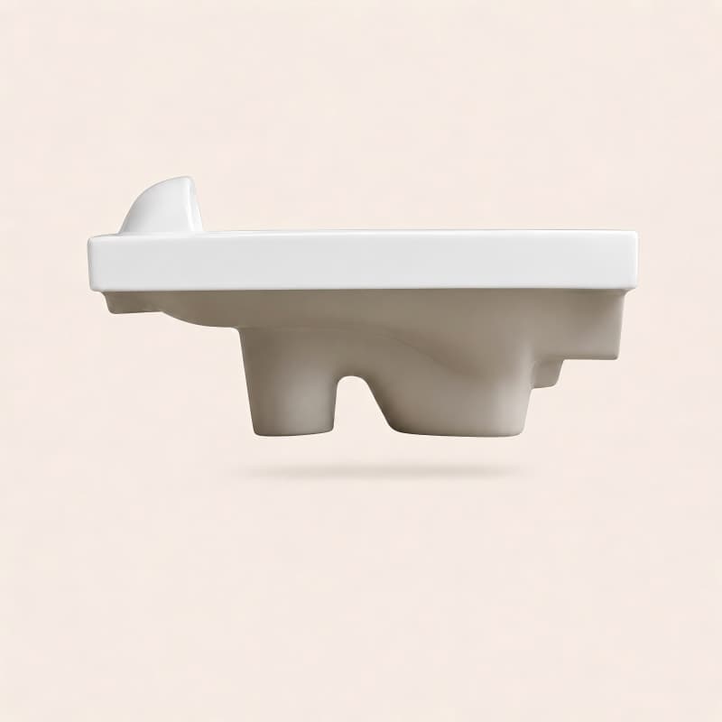 Front-Outlet Squatting Pan with Trap and Cistern