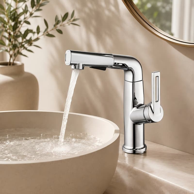 Single Lever Hot and Cold Basin Faucet