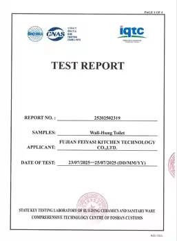 (EU) 305/2011 evidence for Sanitary ware test report