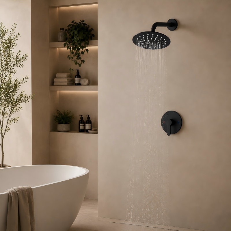 Concealed Single Function Rainfall Shower Set