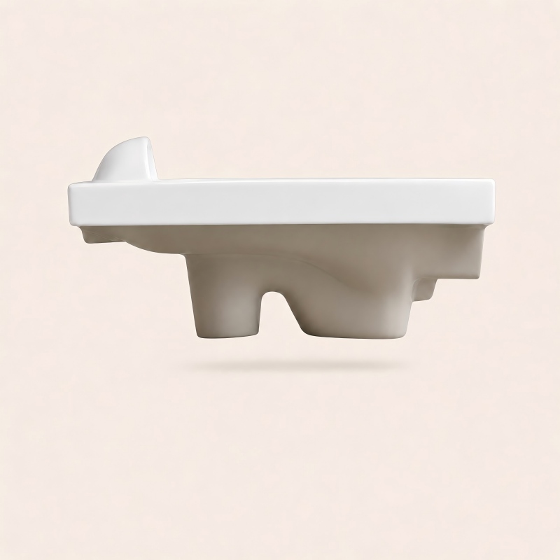 Front-Outlet Squatting Pan with Trap and Cistern