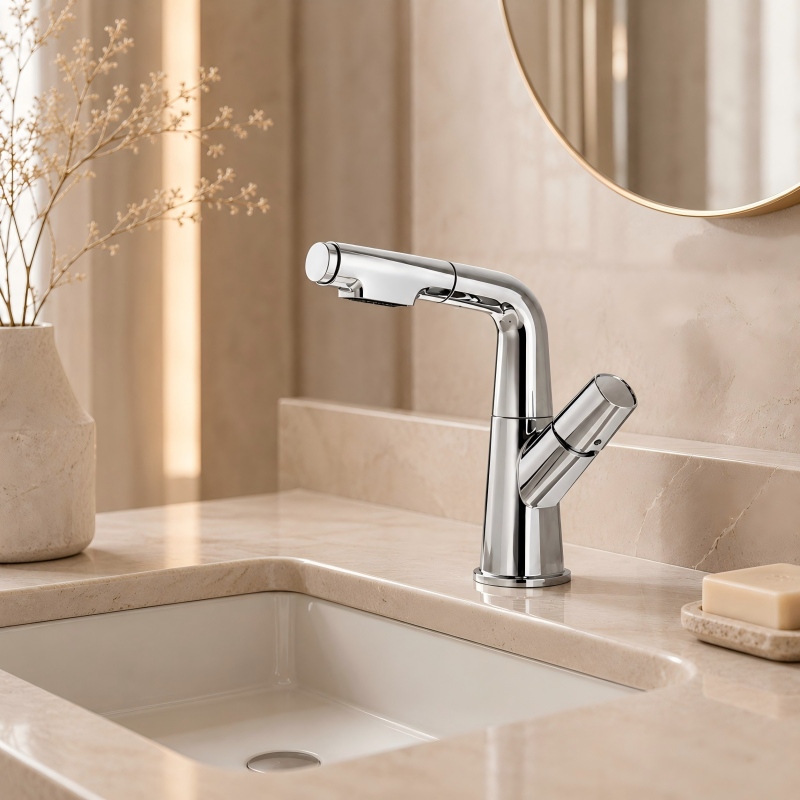Pull Out Basin Mixer Faucet