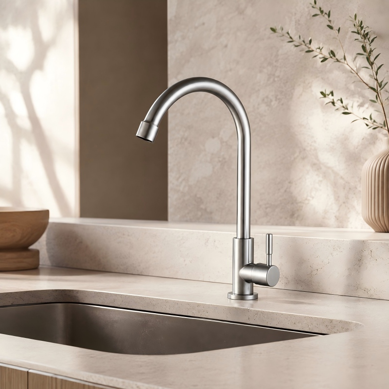 Single Handle Hot and Cold Kitchen Faucet