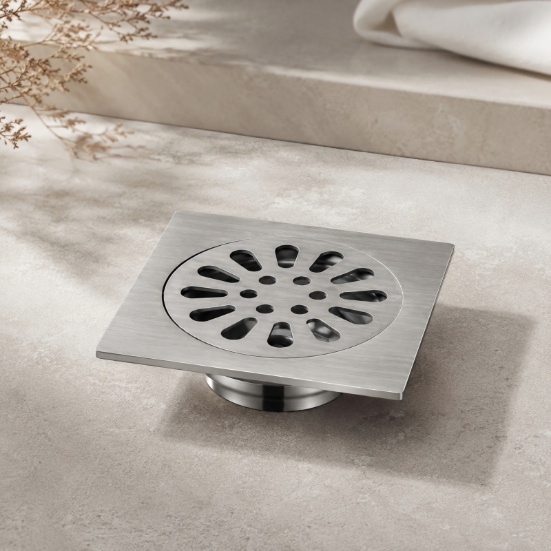 Square Stainless Steel Anti-Odor Floor Drain