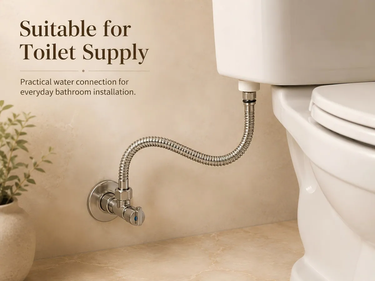 304 Stainless Steel Corrugated Faucet Hose higher temperature range