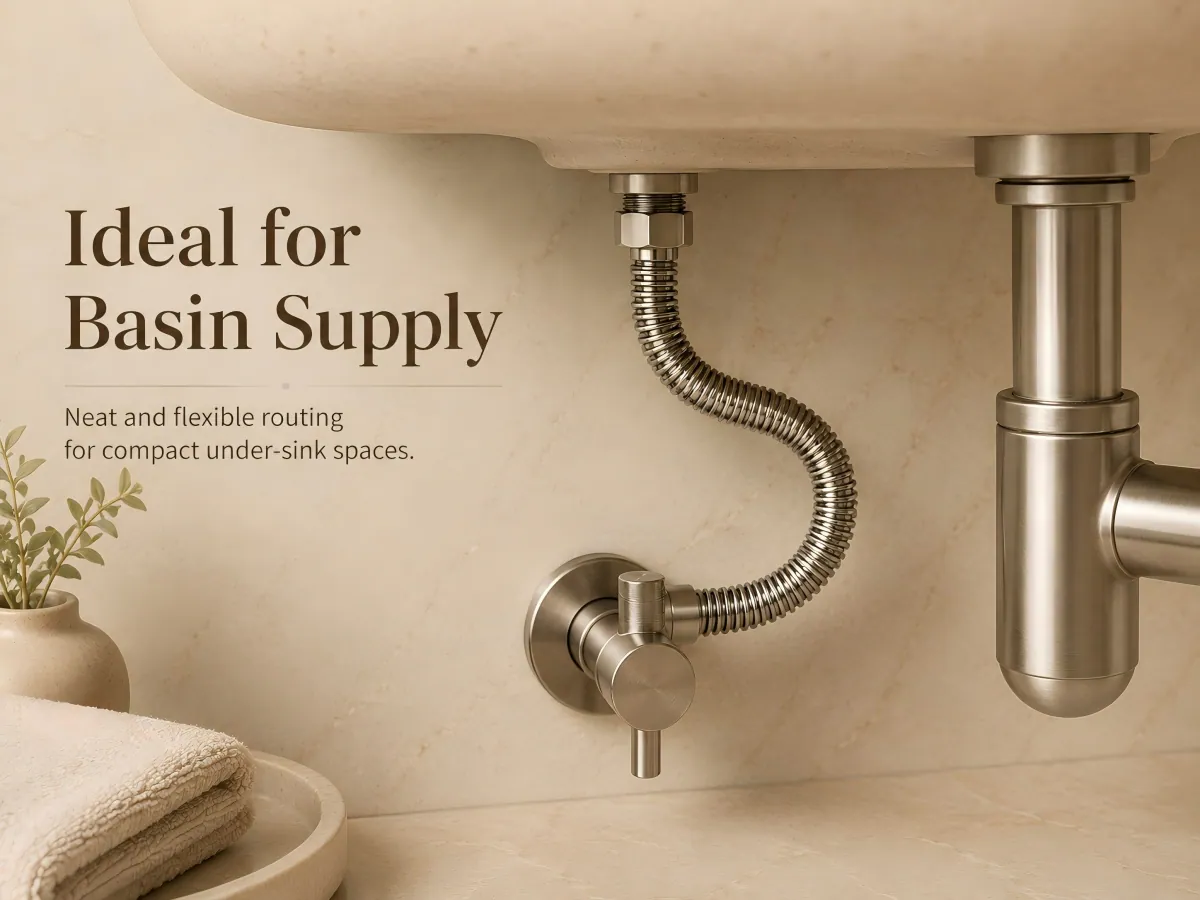 304 Stainless Steel Corrugated Faucet Hose multiple connection lengths