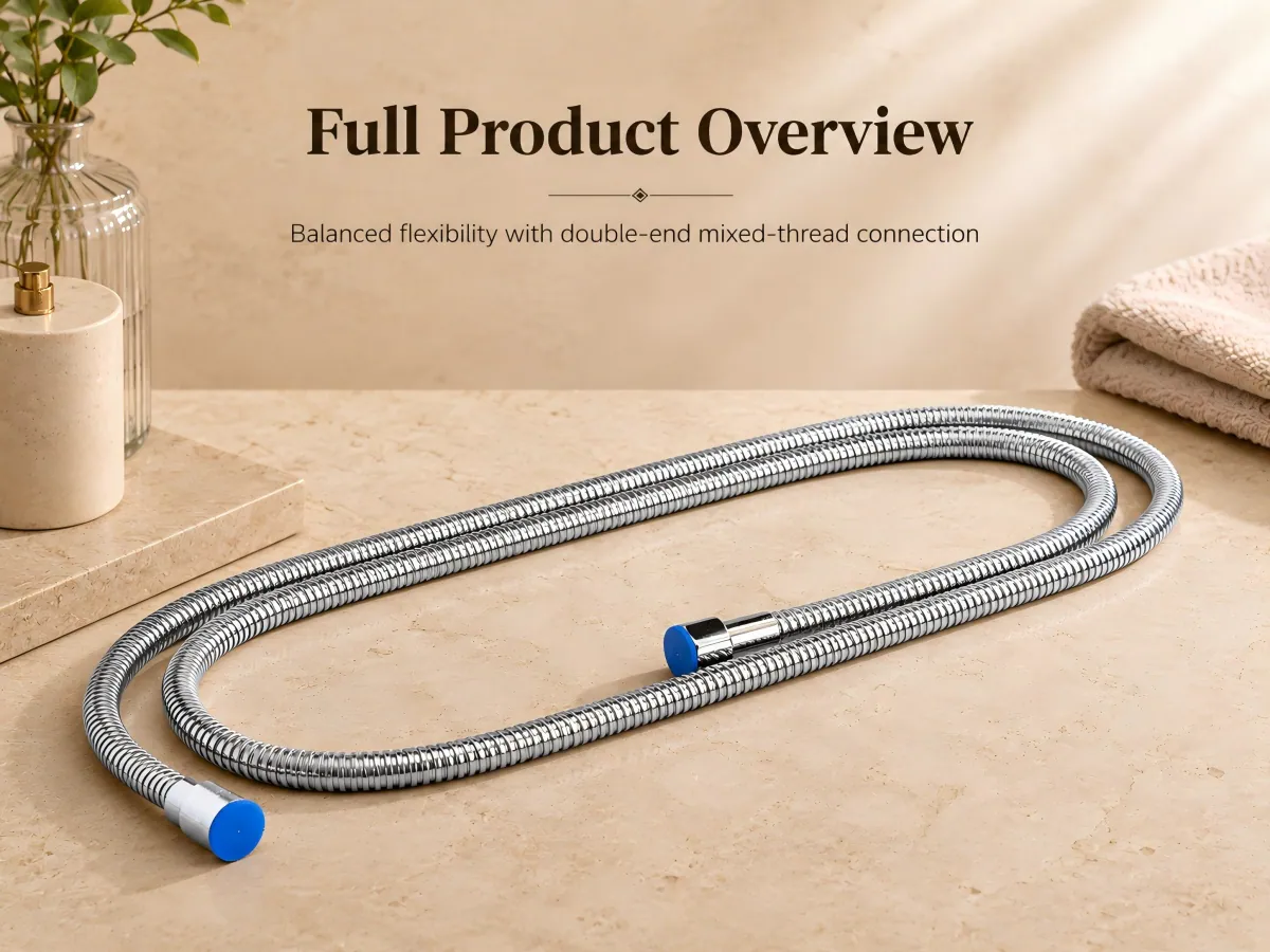 304 Stainless Steel Double-End Shower Hose double-end connection