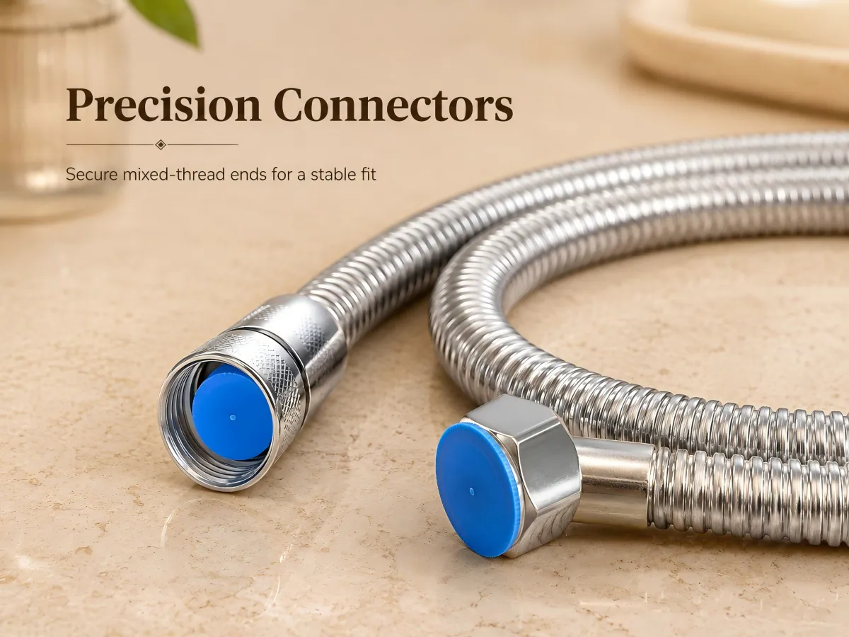 304 Stainless Steel Double-End Shower Hose custom processing option