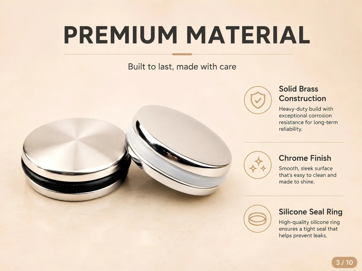 304 Stainless Steel Flip-Top Basin Drain Stopper brushed 304 stainless steel