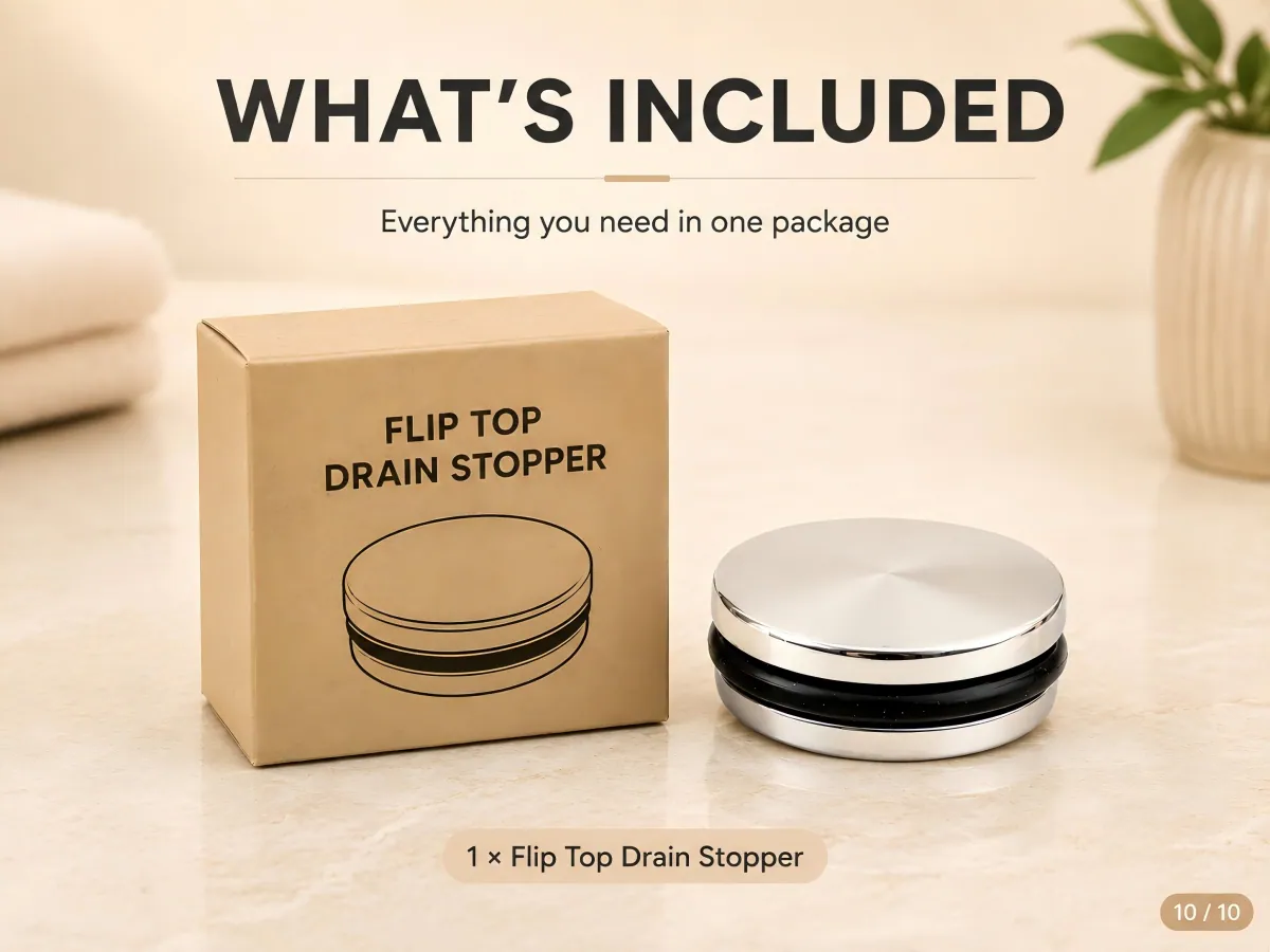 304 Stainless Steel Flip-Top Basin Drain Stopper product detail 5