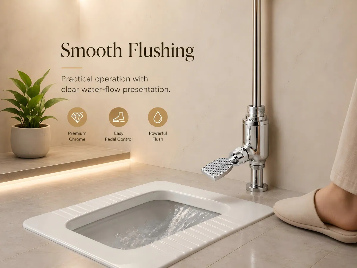 Brass Timed Flush Valve compact 95 mm size