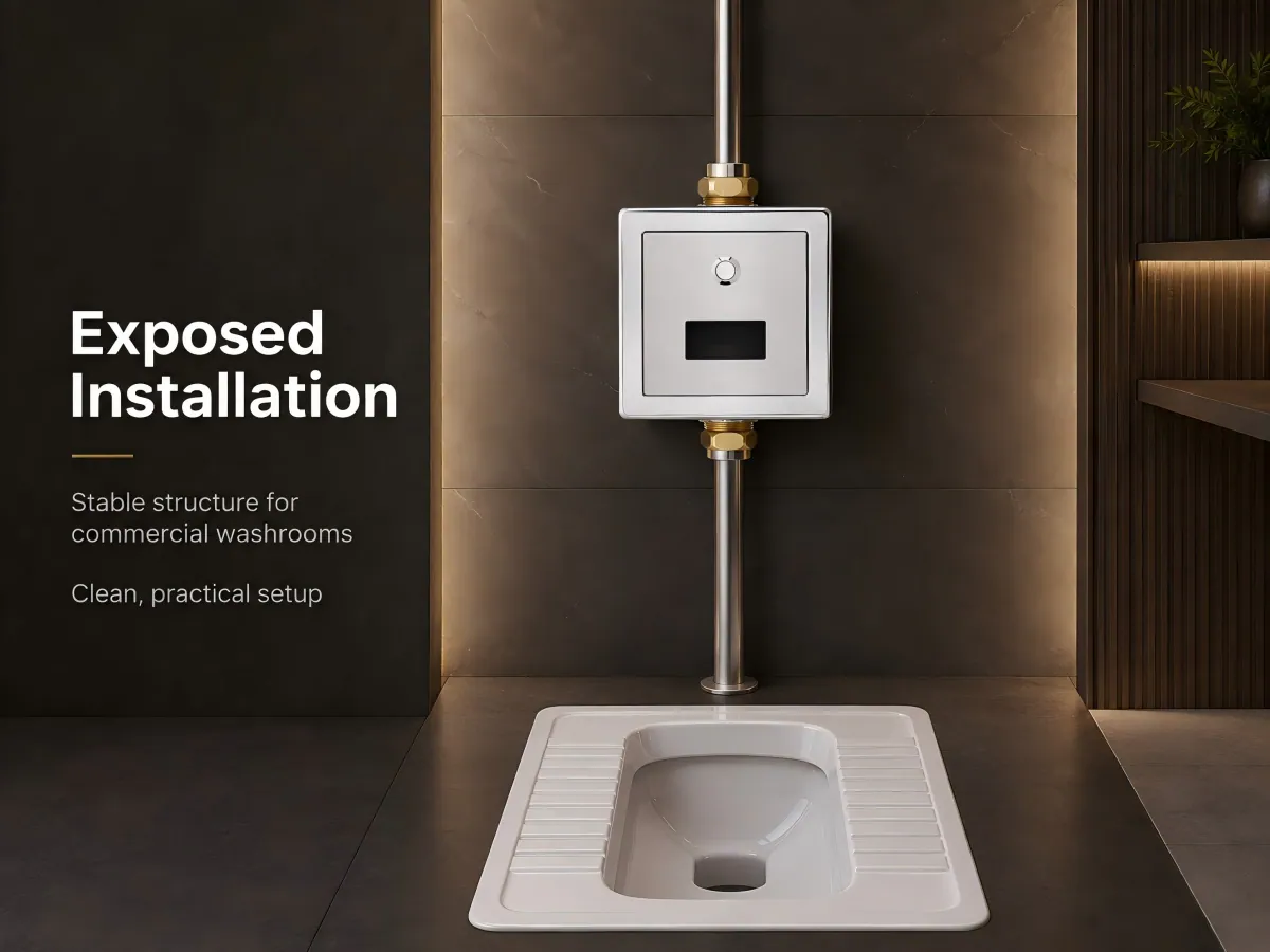 Concealed Sensor Toilet Flush Valve automatic sensor control