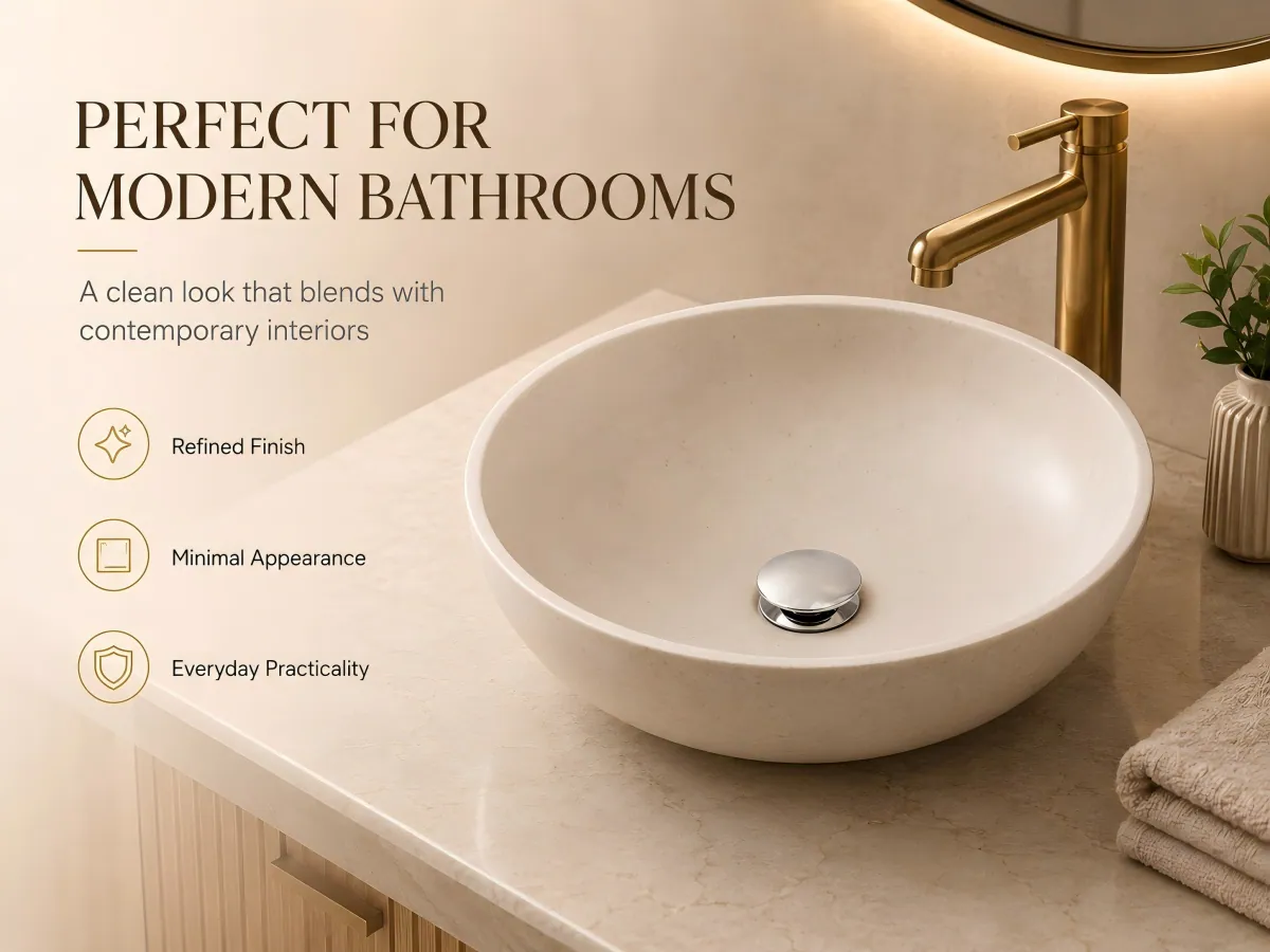 Copper Pop-Up Basin Drain with Overflow product detail 5