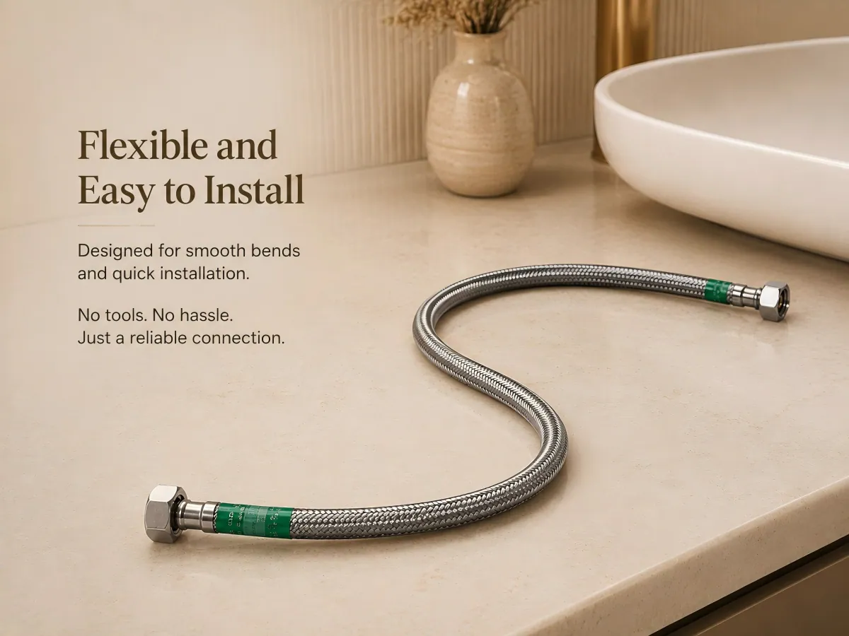 Dual-End Stainless Steel Braided Water Supply Hose several length choices