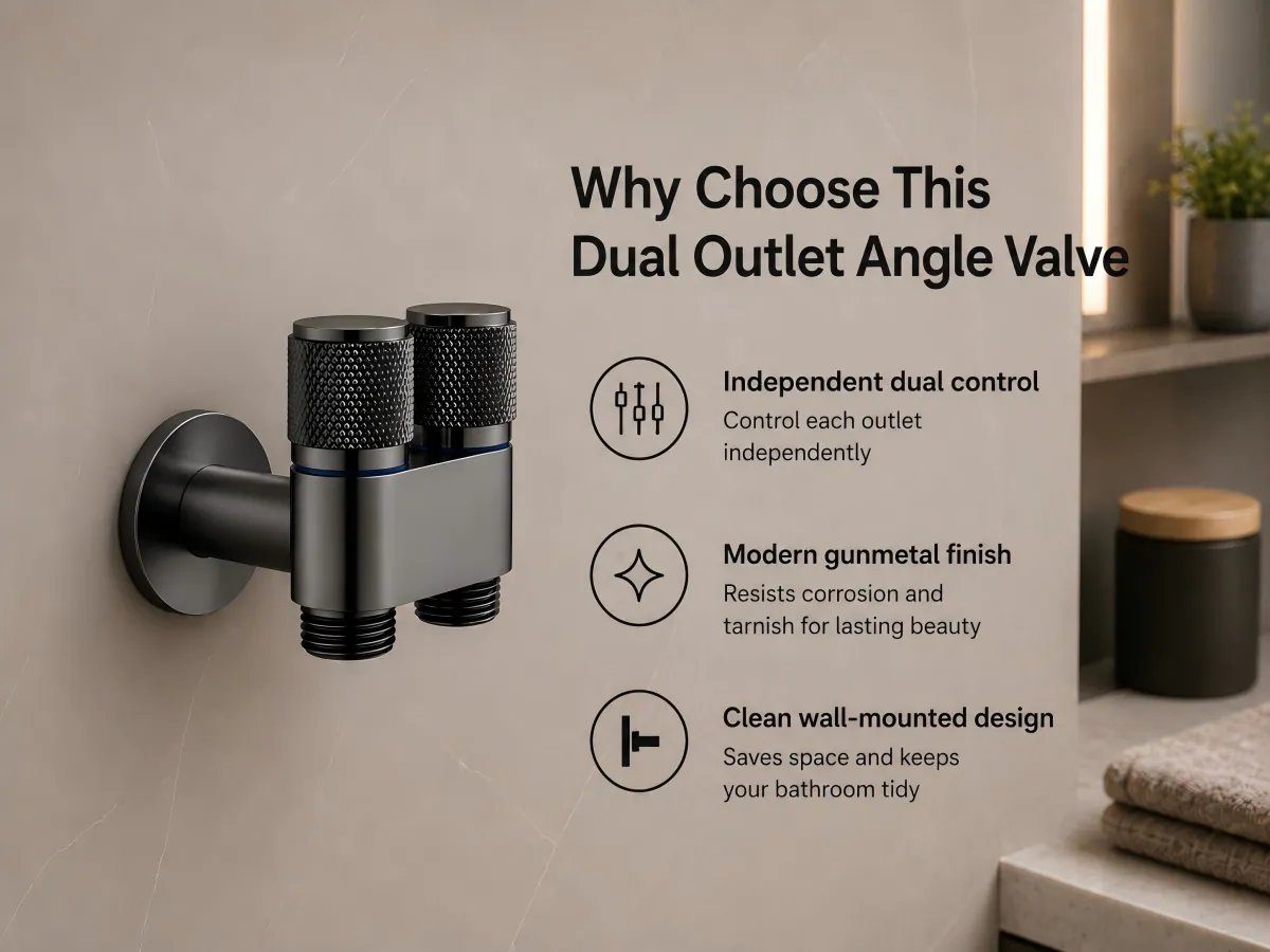 Dual Outlet Angle Valve separate outlet operation