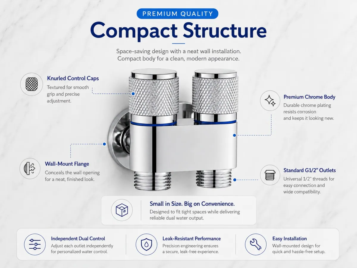 Dual-Purpose Angle Valve one inlet for two uses