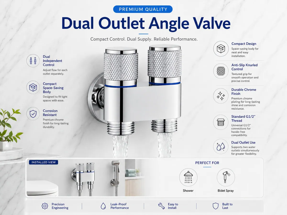 Dual-Purpose Angle Valve compact wall-mounted body