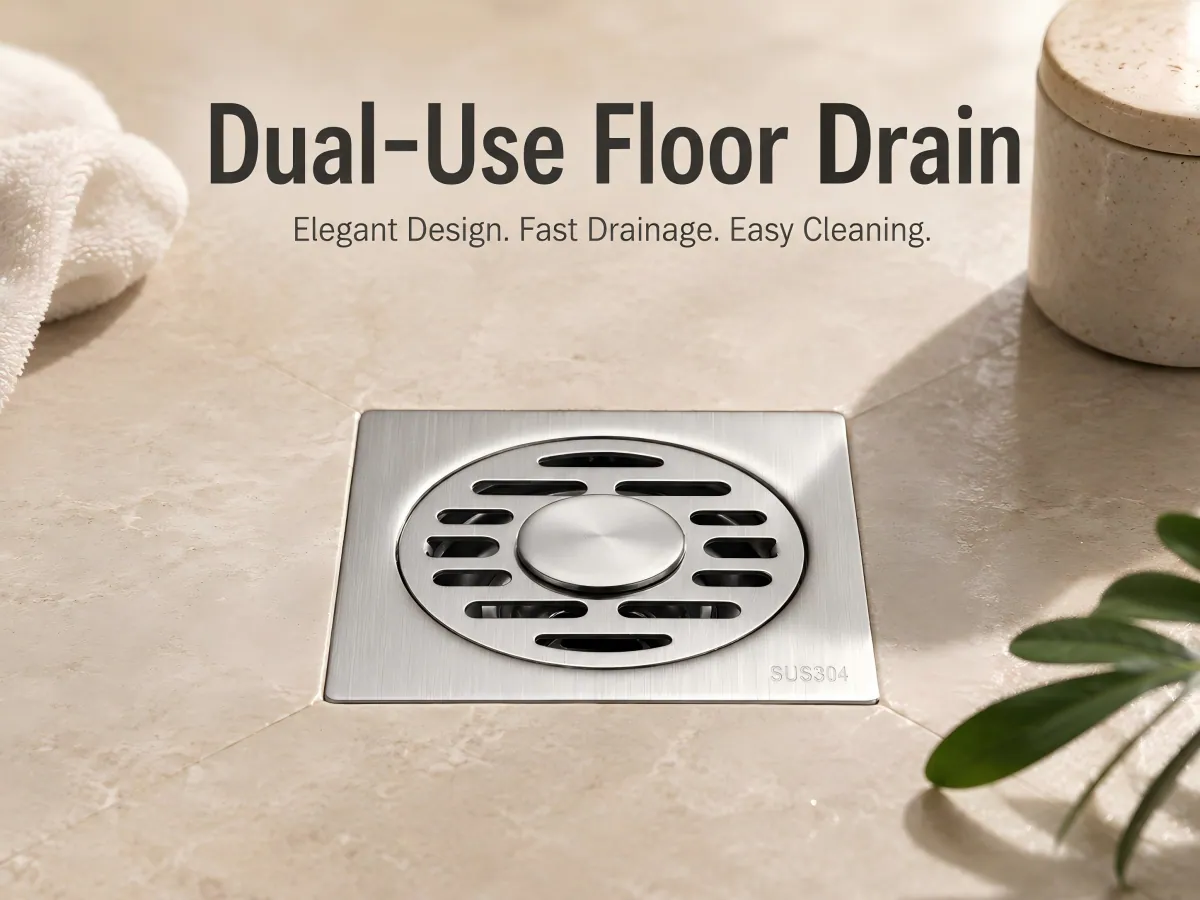 Dual-Use 304 Stainless Steel Anti-Odor Floor Drain two drainage modes