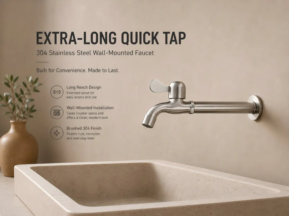 Extra Long Spout Quick-Open Tap extra-long water reach