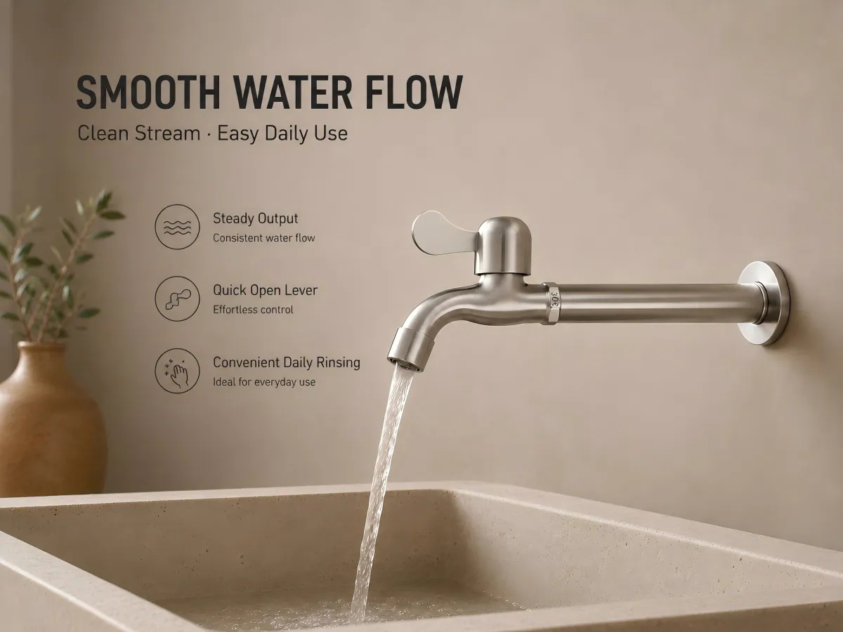 Extra Long Spout Quick-Open Tap smoother aerated stream