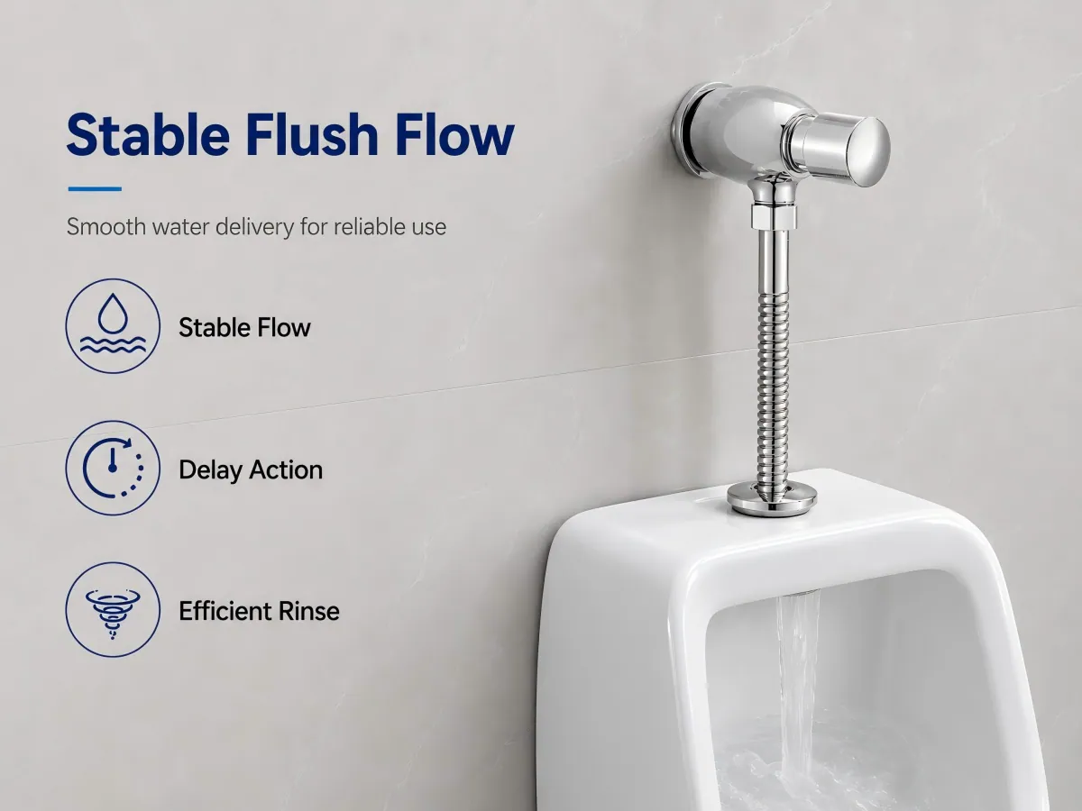 Manual Delay Urinal Flush Valve copper valve body