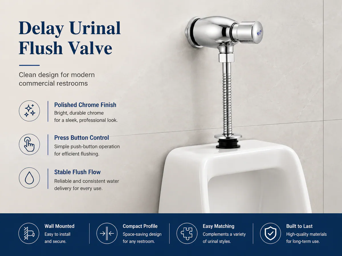 Manual Delay Urinal Flush Valve clear washroom function