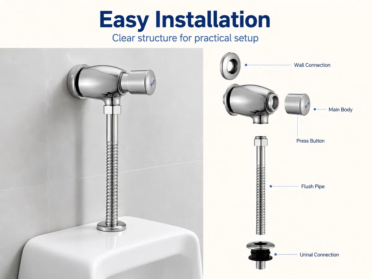 Manual Delay Urinal Flush Valve product detail 7