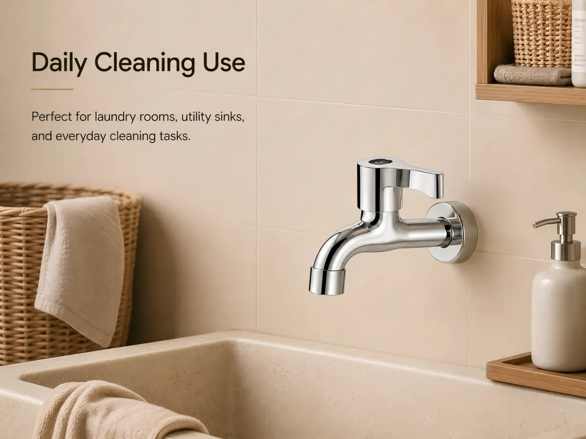 Medium-Long Spout Quick-Open Tap chrome electroplated surface