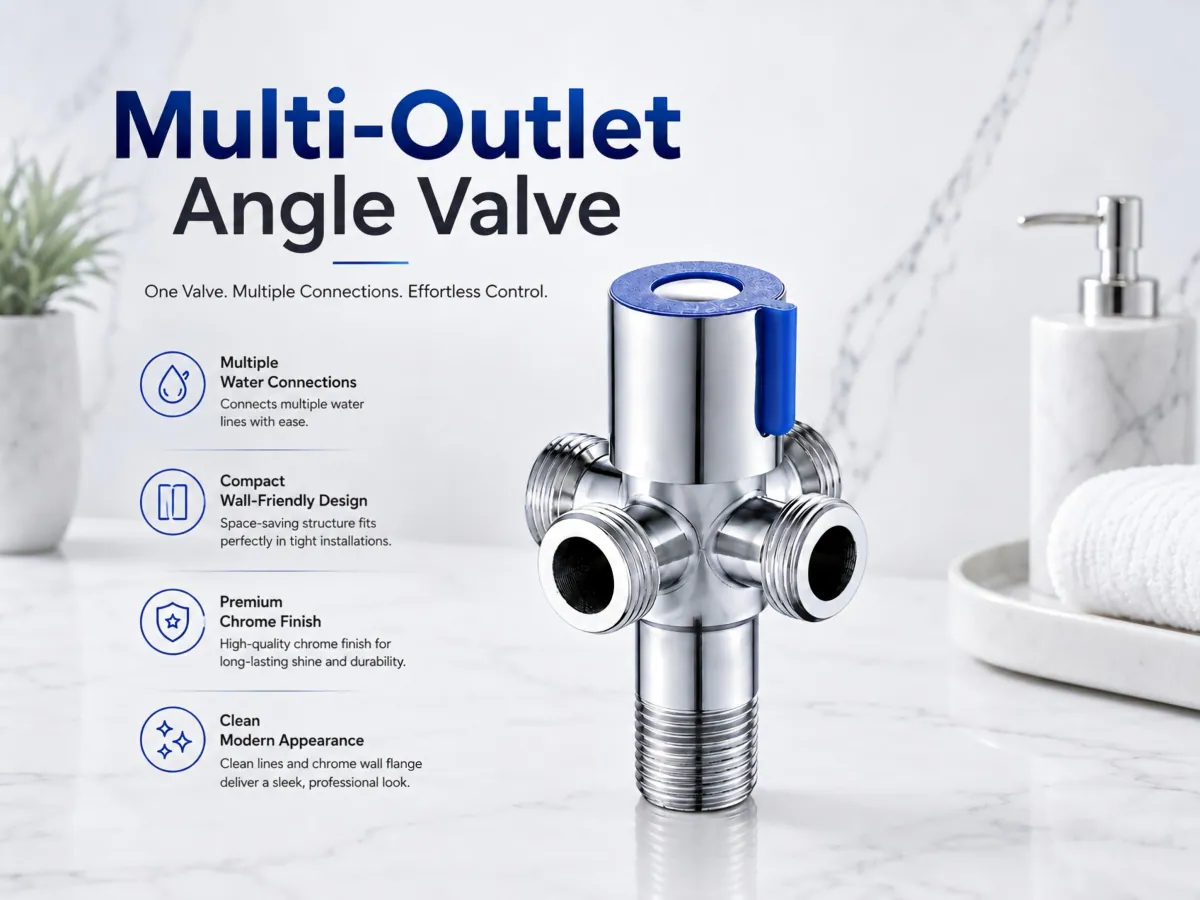 Multi-Outlet Angle Valve four outlet directions
