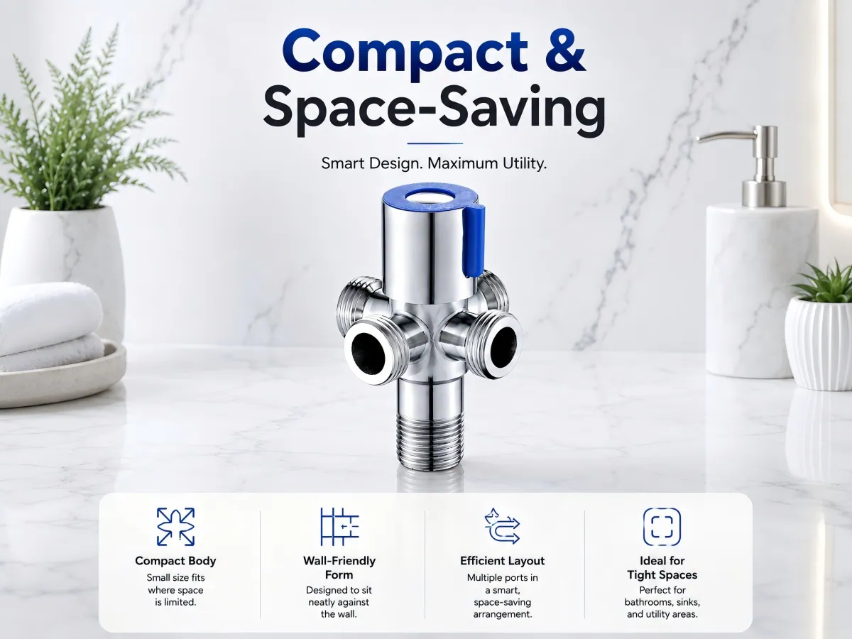 Multi-Outlet Angle Valve central top control