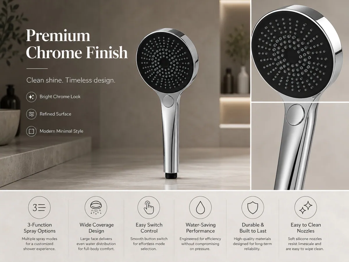 Multi Spray Handheld Shower Head product feature 3