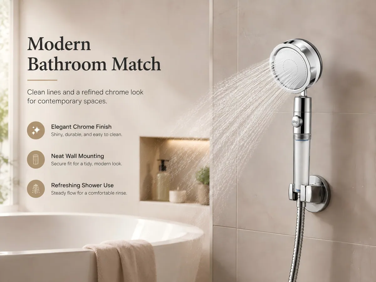 One-piece Water Stop Handheld Shower Head product detail 6