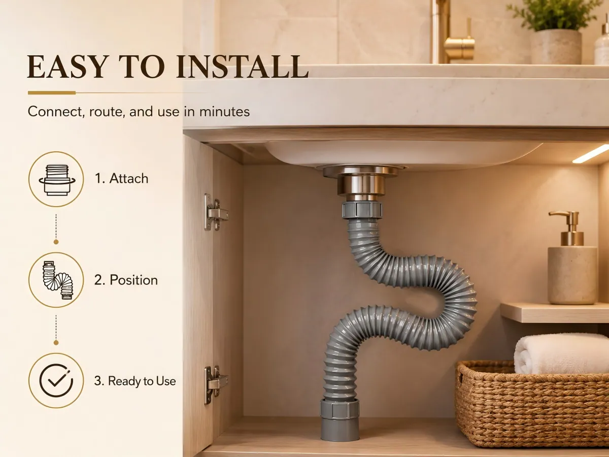 PE Flexible Kitchen Sink Drain Hose product detail 9