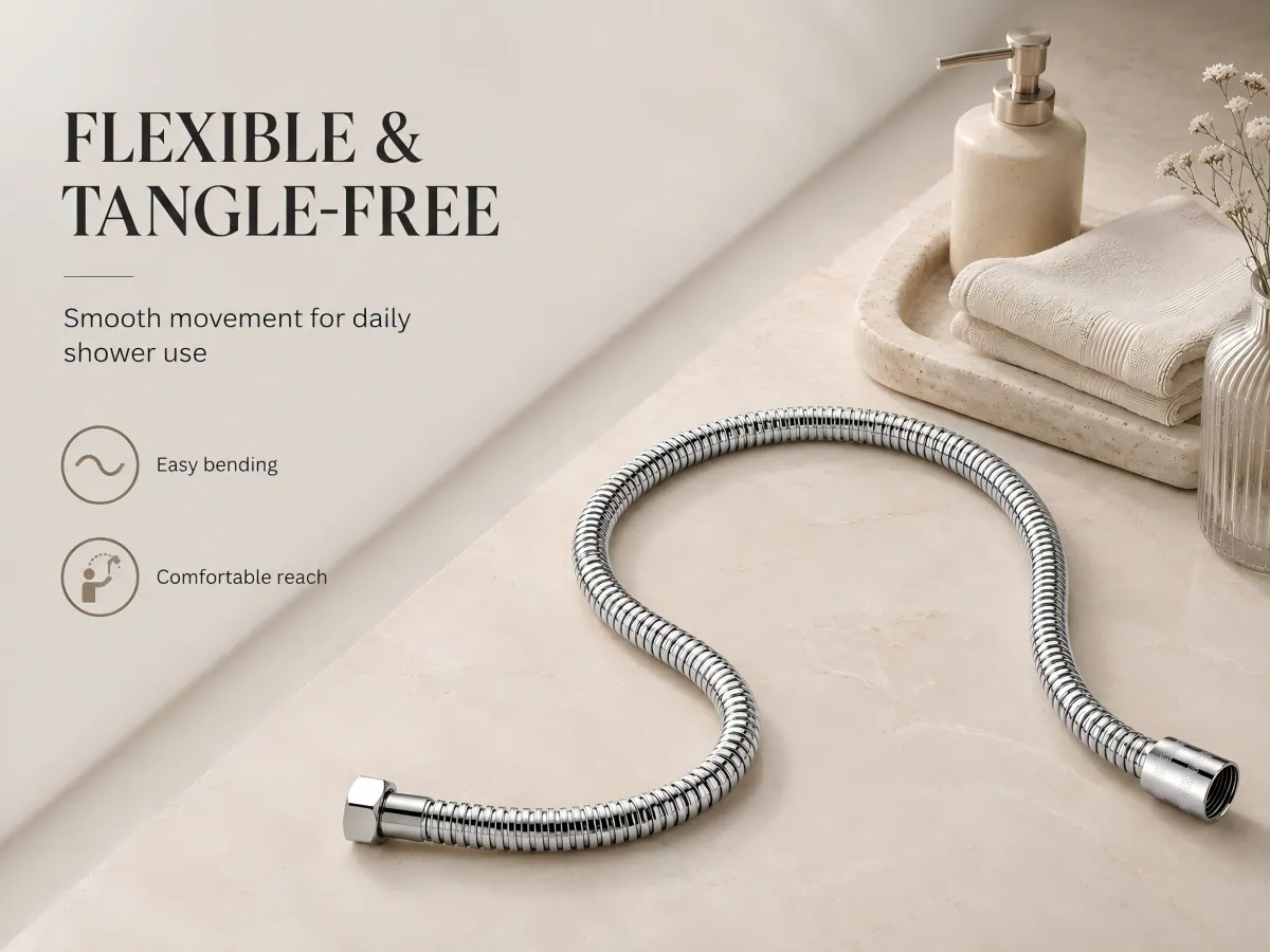 Pressure-Boosting Stainless Steel Shower Hose flexible metal layout
