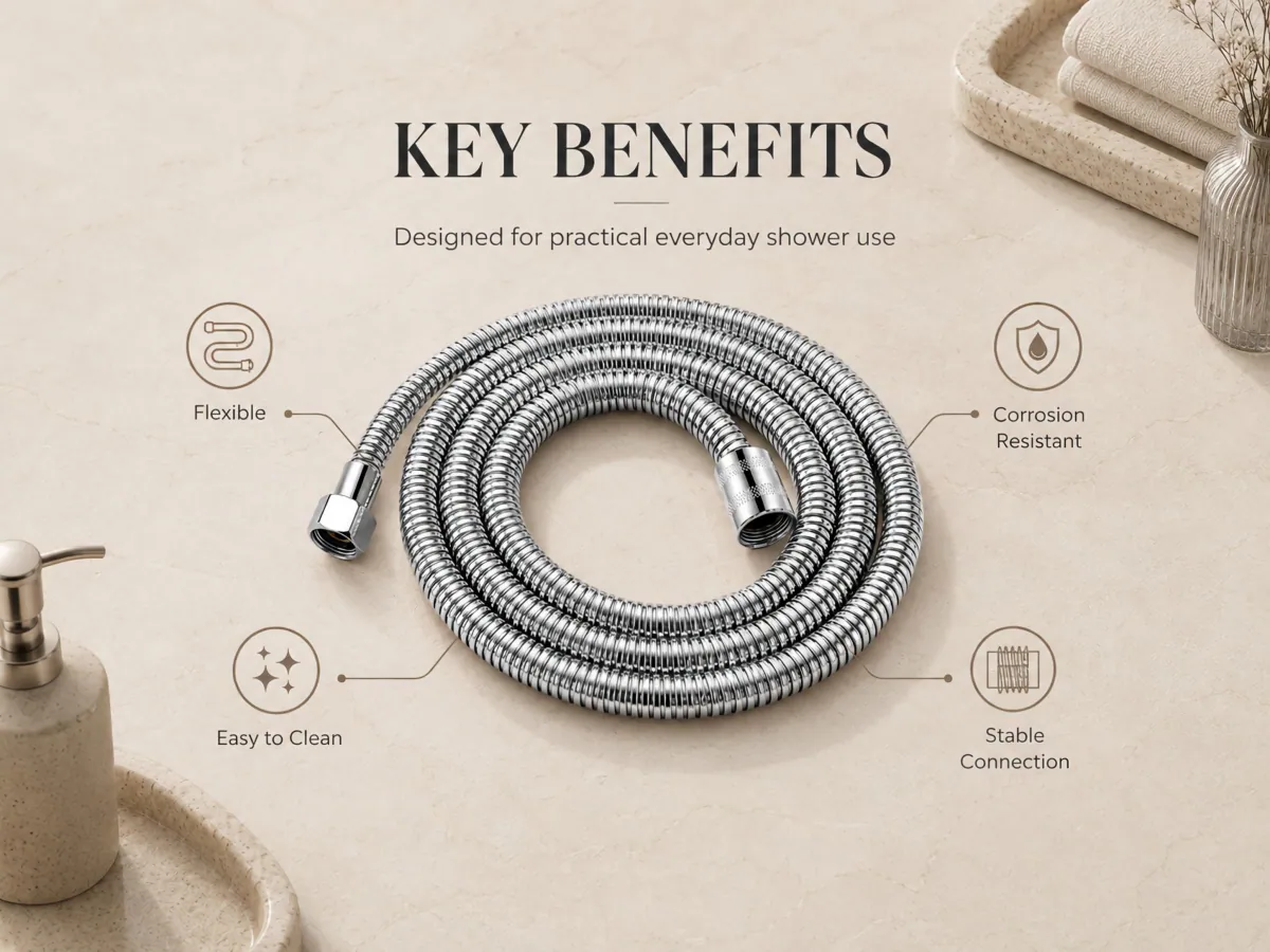 Pressure-Boosting Stainless Steel Shower Hose high-temperature configuration