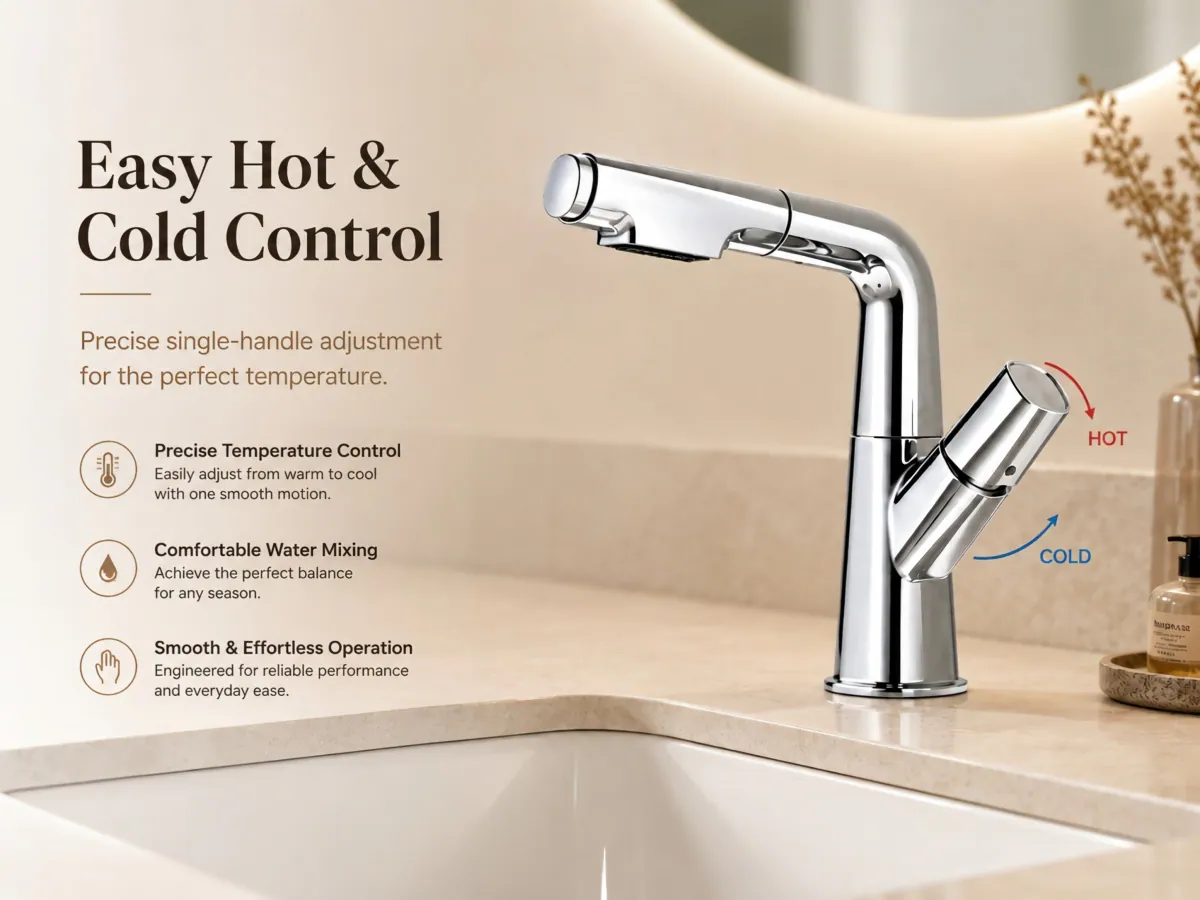Pull Out Basin Mixer Faucet product detail 4