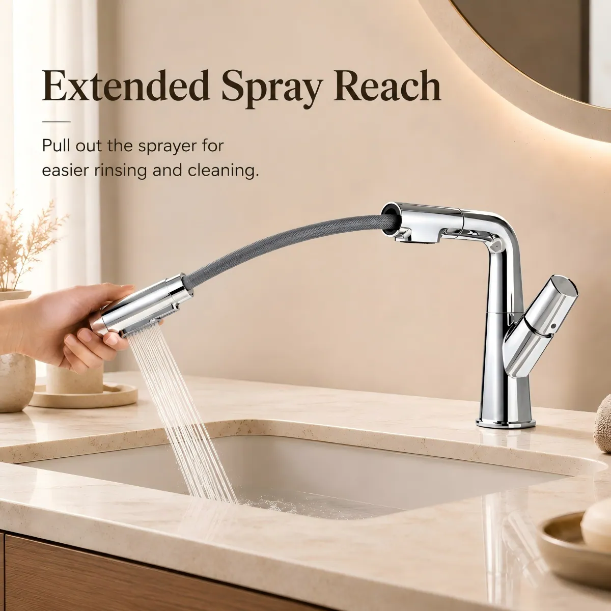 Pull Out Basin Mixer Faucet product detail 5