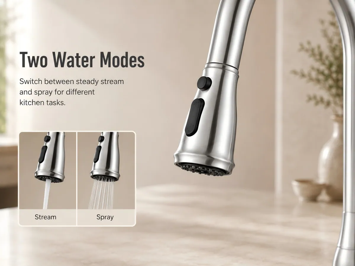 Pull-out Kitchen Faucet single handle mixer control