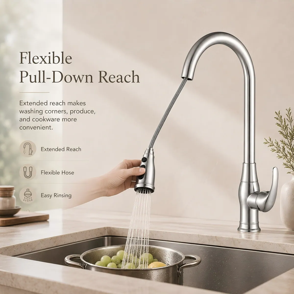 Pull-out Kitchen Faucet deck mount and oem odm support