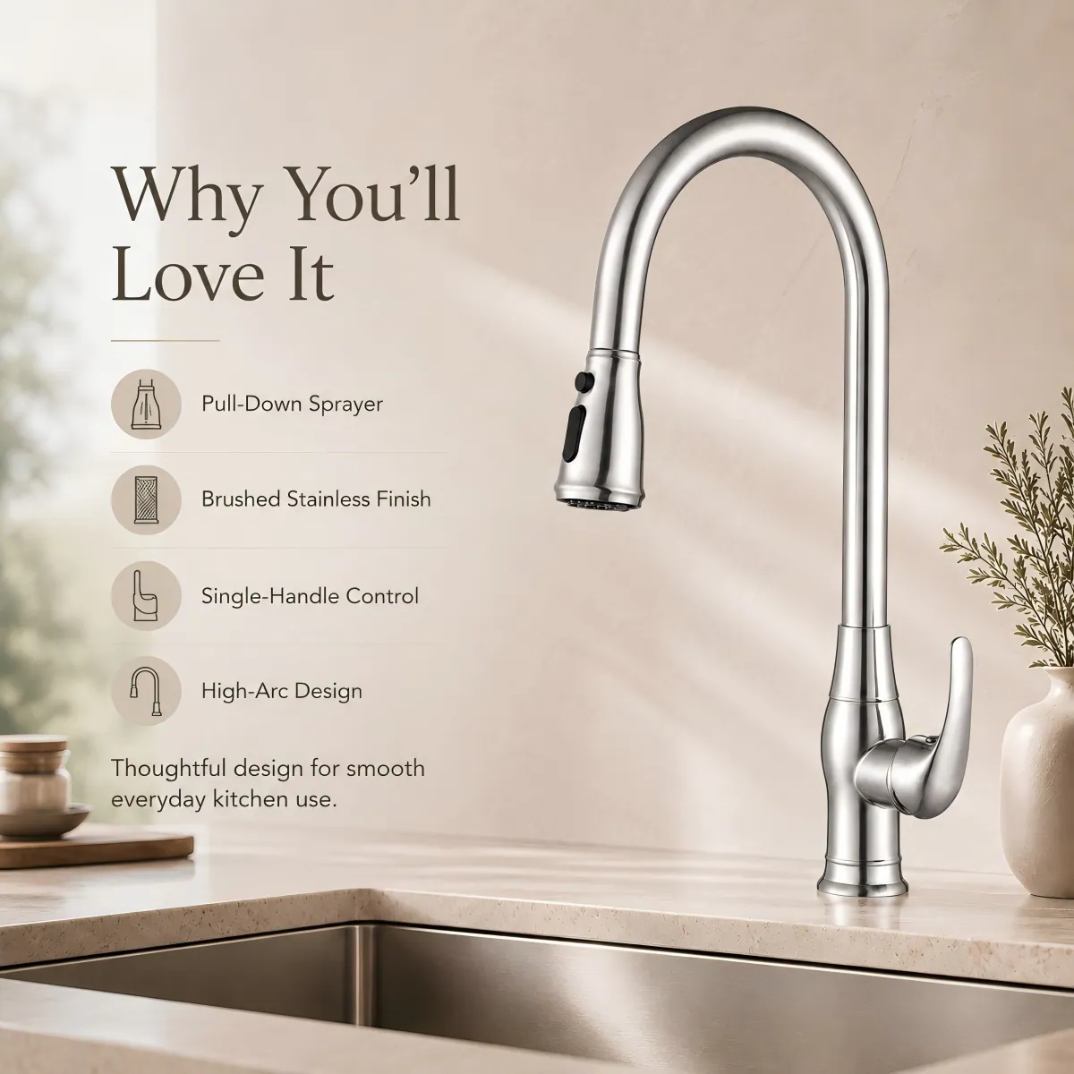 Pull-out Kitchen Faucet product detail 6