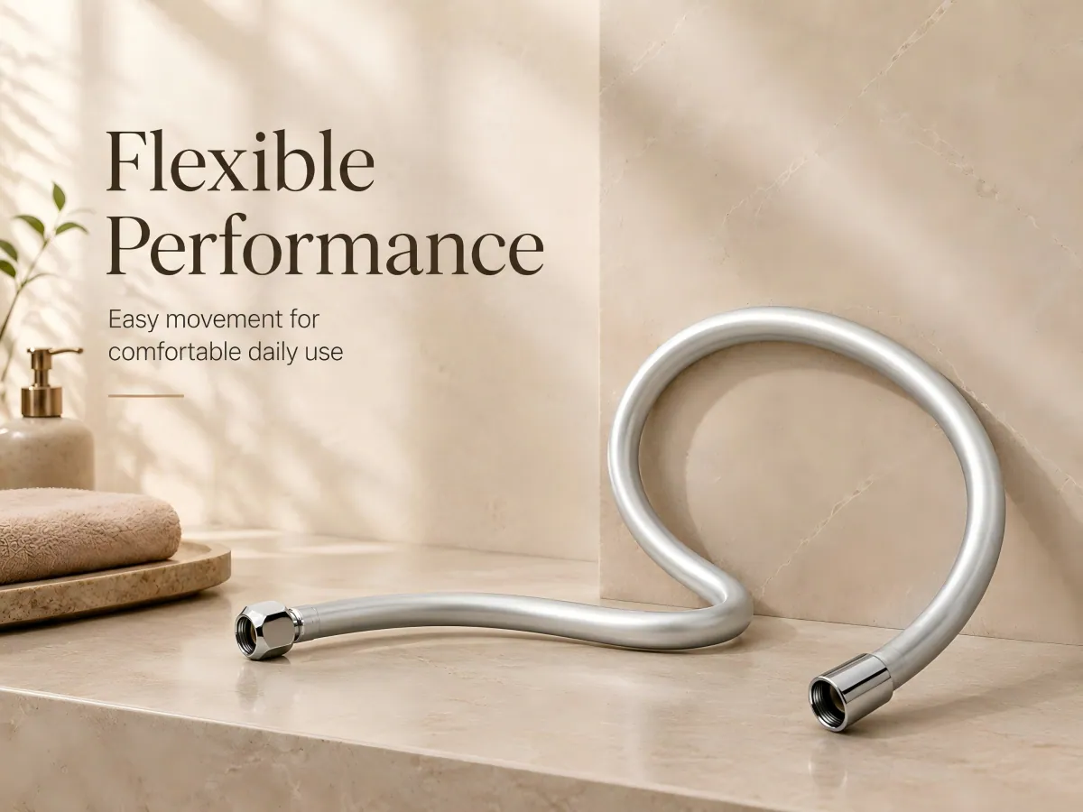 PVC Anti-Twist Handheld Shower Hose smooth easy-care surface