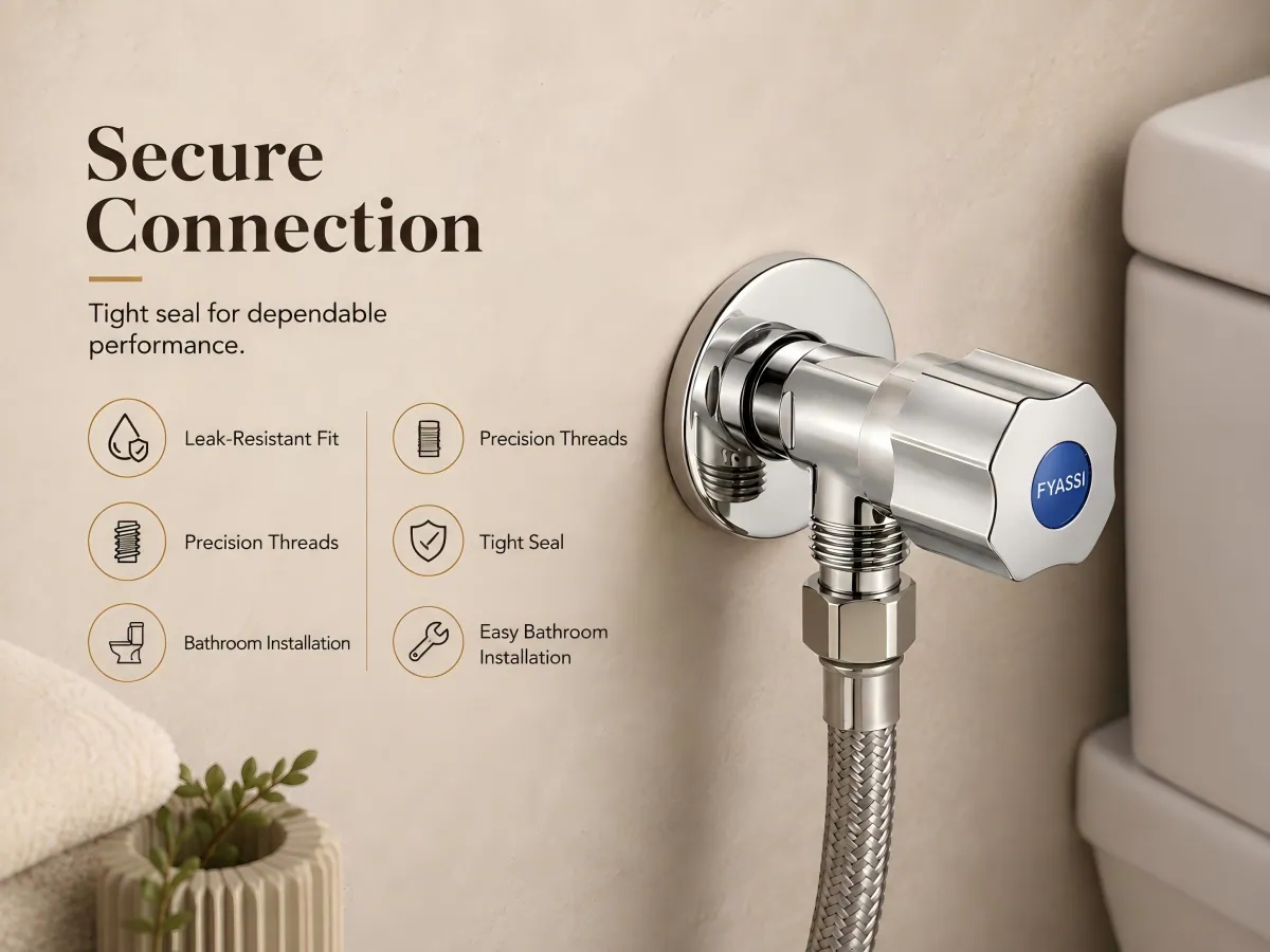 Quick-Open Angle Valve neat wall finish