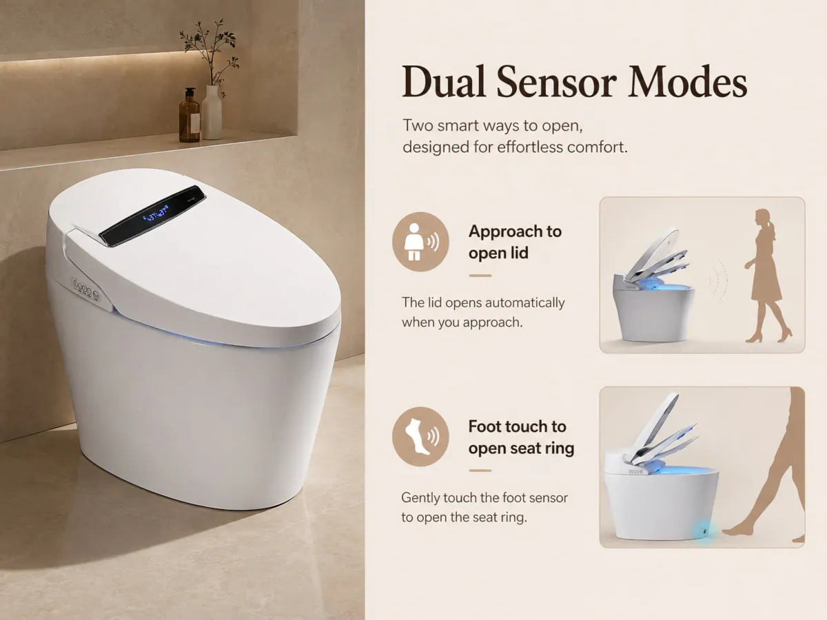 Remote-Control Smart Siphonic Toilet instant water heating