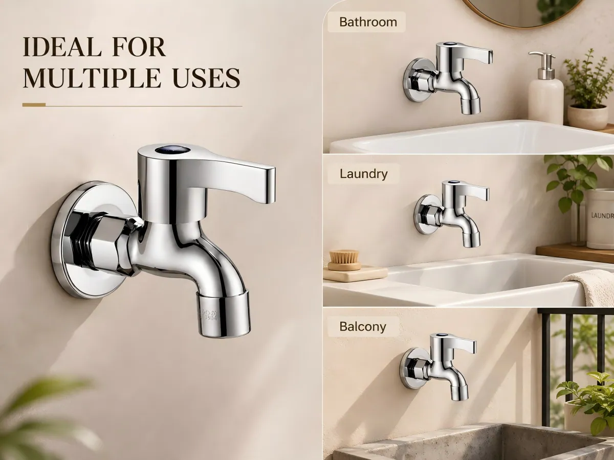 Short Spout Quick-Open Tap mirror chrome electroplated surface